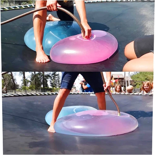 TANSHOP Jelly Bubble Ball Inflatable Fun Ball Amazing Super Bubble Ball Outside Giant Inflatable Water Ball Beach Garden Ball Soft Rubber Ball for Outdoor Indoor Party Play -Green(Water Bubble Ball)