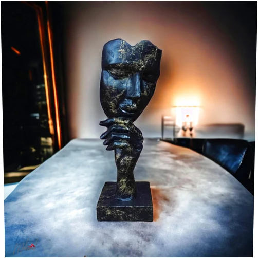 Mukemel A piece of mind (9.85 inch, bust, Elegant Lady statue, birthday sculpture, lovers' craft, gift trinket) Mukemel Designs -BTC0085 (black)