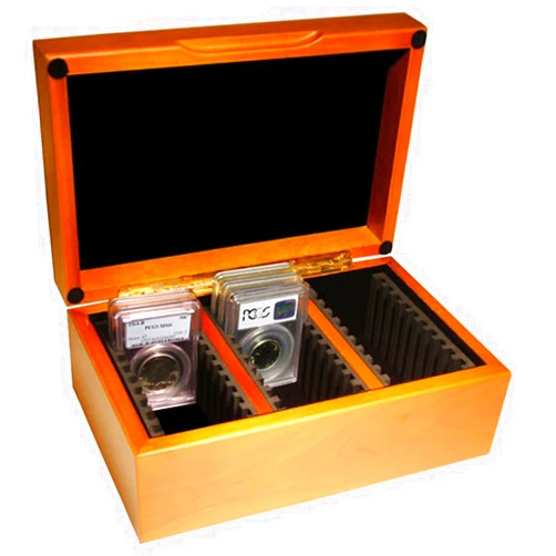 Guardhouse Vertical Row Wooden Coin Box for 30 Slab Holders