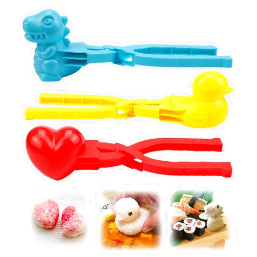 JINNAGLTU 3 PCS Rice Molds for Sushi Making Creative Animals Mold Duck Scoop Sushi Mold 3D Rice Shaper Mold for Rice Balls, Sushi, Croquettes