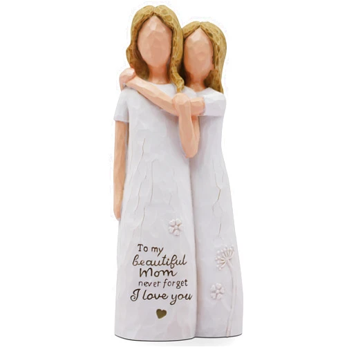 AcowSpt Mom Birthday Gifts from Daughter, Birthday Gift for Mom from Daughter, Valentines Day Gifts for Moms, Sculpted Hand-Painted Figurine