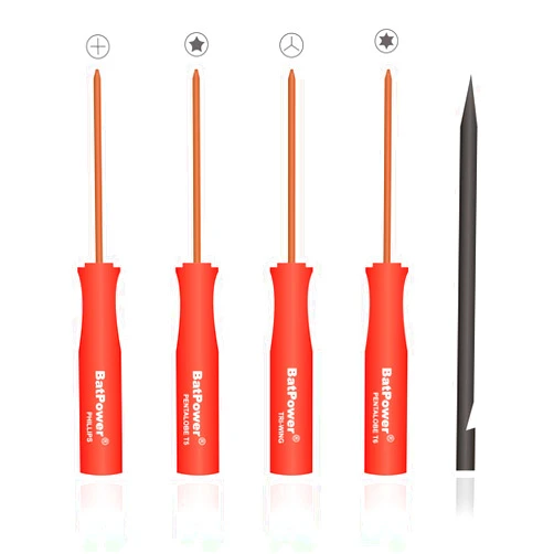 BatPower 5pcs MacBook Repair Tool Kit Precision P5 Pentalobe Screwdriver T5 Torx Tri Wing Phillips Screwdriver with S2 Steel for MacBook Pro Air with Retina Display & Razer HP Dell Laptop Screwdriver