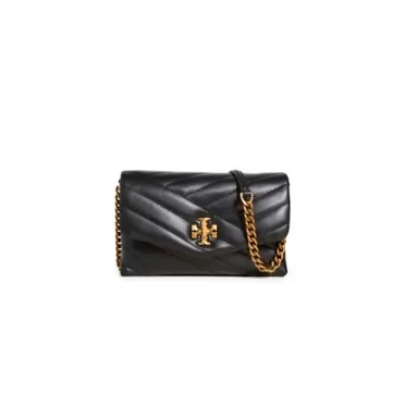 Tory Burch Women's Kira Chevron Chain Wallet Black