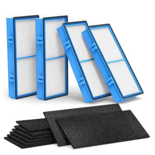 Colorfullife Replacement Filters for Holmes AER1 HEPA Type Total Air Filter Replacement Filters for HAPF30AT and HAP242-NUC, 4 HEPA + 8 Carbon Booster Filters