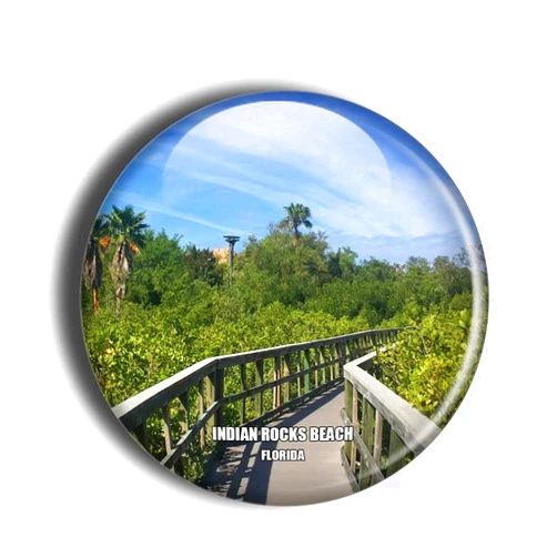 Umsufa Indian Rocks Beach Florida USA Refrigerator Magnet 3D Handmade Travel Souvenir Gift Collection Decoration