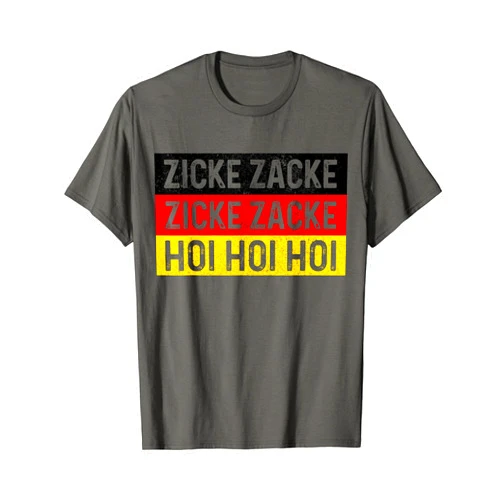 Funny Oktoberfest Designs & German Souvenirs Zicke Zacke Hoi Oktoberfest German Flag Party Funny Gift T-Shirt