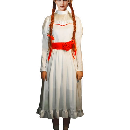 BICOPU Halloween Scary White Dress Uniforms Girls Dress Women Casual Dresses Princess Skirt for Girl