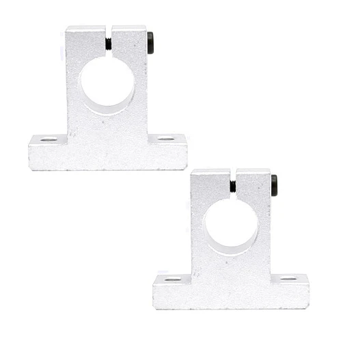 FKG SK20 Aluminum Linear Motion Rail Clamping Guide Support Bracket for 20mm Diameter Shaft, Set of 2