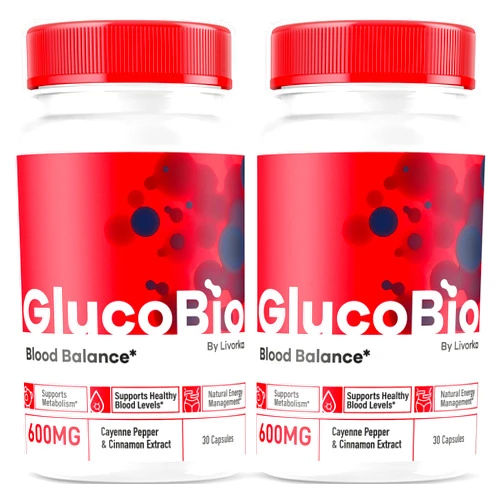 LIVORKA (2 Pack) GlucoBio Capsules - Official Gluco Bio Support Capsules, Advanced Formula for Overall Balance, GlucoBio Pills, GlucoBio Supplement, Glucovio Reviews, 60 Capsules