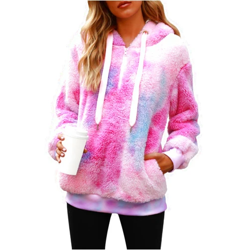 Nirovien Womens Sherpa Pullover Oversized Fuzzy Hoodie Double Fleece Sweatshirts Fluffy Plaid Outerwear Warm Coats