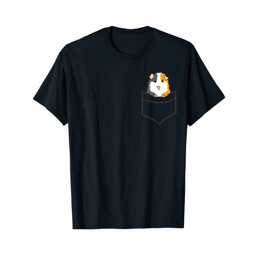 Funny Guinea Pig Lover Gifts Guinea Pig Owner Cute Pocket Guinea Pig T-Shirt