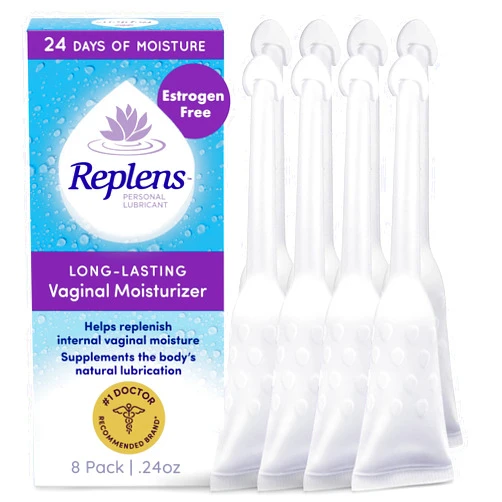 Replens Long-Lasting Vaginal Moisturizer, 8ct with single-use applicator