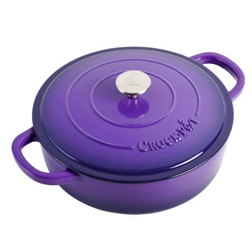 Crock-Pot Artisan Enameled Cast Iron Braiser W/Lid, 5 Quart, Lavender Purple