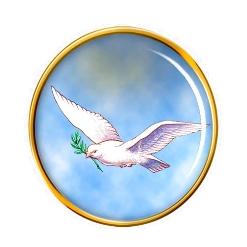Family-crests.com Dove of The Ark Pin Badge