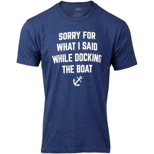 Ann Arbor T-shirt Co. Boating Humor Tee Shirts - Funny Boat Captain, Nautical Fishing Joke T-Shirts for Men or Women