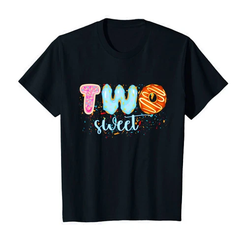Two sweet Donut Birthday Family matching Apparel Kids two sweet Cute Donut 2nd birthday Party Boy T-Shirt