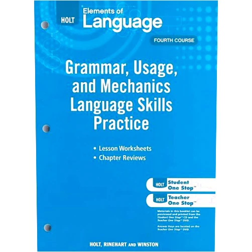 By Judith L. Irwin (Author), Lee Odell (Author), Richard Vacca (Author), Renee Hobbs (Author), John Warriner (Author) & 2 more Elements of Language, Grade 10 Grammar, Usage, and Mechanics Language Skills Practice: Holt Elements of Language Fourth Course (Eolang 2009)