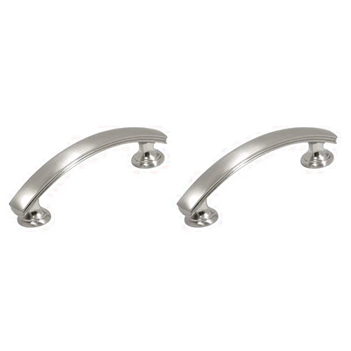 Hickory Hardware P2143-SN American Diner Collection Pull 3 Inch Hole Center, Center to Center, Satin Nickel (Pack of 2)