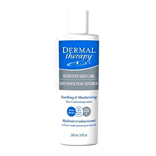 Dermal Therapy Sensitive Skin Lotion - Calming, Non-Irritating Lotion with 15% Allantoin, 10% Shea Butter, Vitamin E - Soothing Relief for Dry, Itchy, Eczema-Prone Skin - 8 fl oz / 240 ml