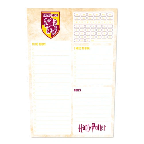 Grupo Erik Harry Potter Gryffindor Daily Planner A5 | Desk Calendar | Family Calendar | 54 Tear Off Pages | Desk Planner | Organiser Planner | Harry Potter Gifts