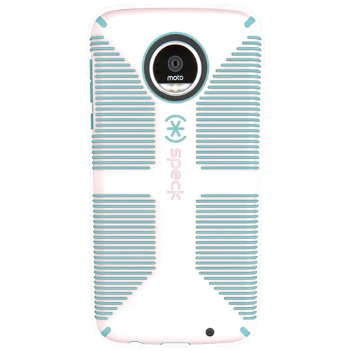 Speck Products Candyshell Grip Cell Phone Case for Moto Z Play, Quartz Pink/River Blue, 85756-C085