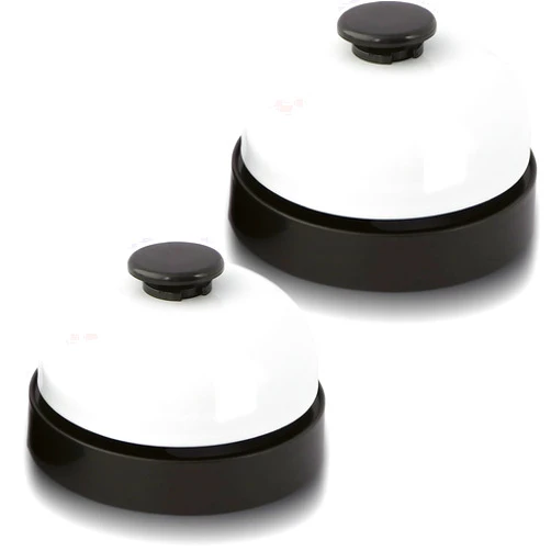 FASIUCHOI 2 PCS Small Call Bell, 2.56 Inch Service Bell, Ring Bell for Service, Dinner Bell, Counter Bell, Desk Bell for Trivia Games, Bells for Dog Training