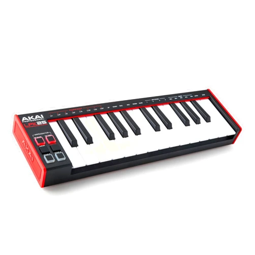 AKAI Professional LPK25 - USB MIDI Keyboard Controller with 25 Responsive Synth Keys for Mac and PC, Arpeggiator and Music Production Software,black