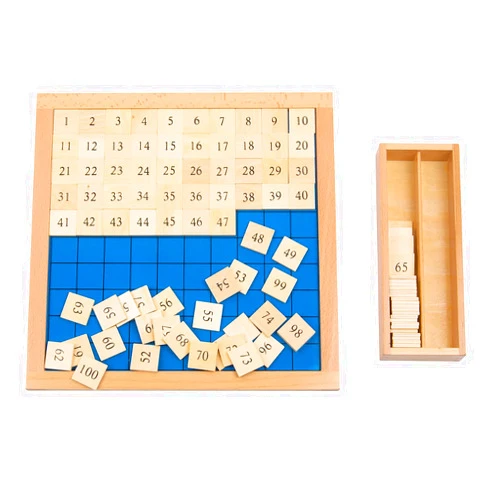 YunHe XinQiao Toys Factory Montessori Toys for 3+ Year Old Hundred Board, Consecutive Counting Numbers 1-100 for Learning & Educational Toy- Math Games Board,Montessori Math Materials for Large Size 13.7