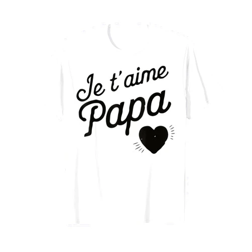CADEAU DES PAPAS D'AMOUR Mens Belle Idee Cadeau d'anniversaire Fête des Pères pour Papa T-Shirt
