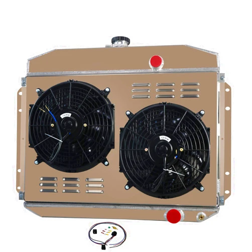 AW ALLOYWORKS ALLOYWORKS 3 Row All Aluminum Radiator+Shroud Fan+Relay For 1961-1964 Ford F-100 F250 F350 Truck 3.6 4.3 4.8 5.9l