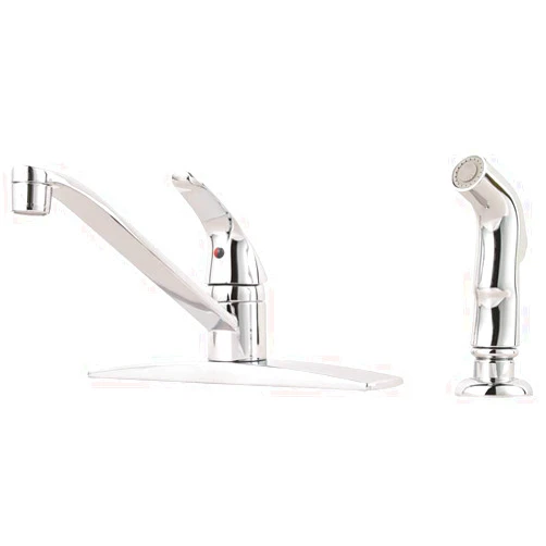 Pfister Pfirst Series 1-Handle Kitchen Faucet with Side Spray, Polished Chrome