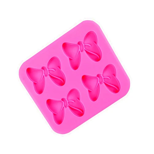 OPONIC Mouse Bows Cartoon Butterfly Tie Silicone Mold, Bowknot Fondant Mold for DIY Cookie Chocolate Candy Pudding Gum Paste Cupcake Cake Topper Decoration Desserts handmade Crystal Soap Mould