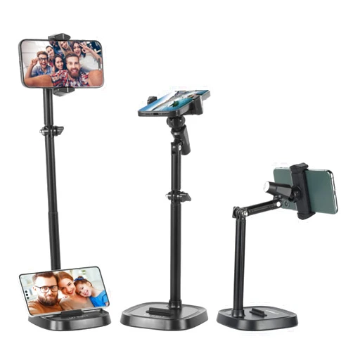 UTEBIT Height Adjustable Cell Phone Stand for Desk 360° Rotating, Computer Office Desk Accessories for iPhone 16 Holder Women Kitchen Essentials Fits All Mobile Phones