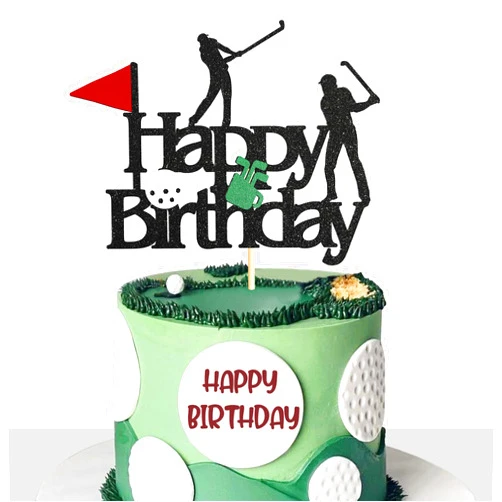 Sotpot Golf Cake Toppergolf For Birthday Party Decorations,1Pcs Golf Party Decor Golf Ball Cupcake Toppers For Sport Theme Man Boy Girl Birthday Party Supplies