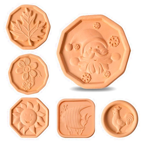 Dizzily 6 Pcs Brown Sugar Keeper, Terracotta Brown Sugar Disc Saver, Brown Sugar Softener for Food Storage Containers, Multiple Uses for Food Storage Containers, Reusable and Food Safe
