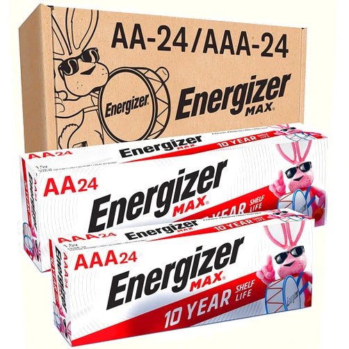 Energizer AA Batteries and AAA Batteries, 24 Max Double A Batteries and 24 Max Triple A Batteries Combo Pack, 48 Count