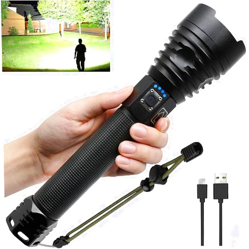 Super Kegel Rechargeable LED Flashlight 900,000 High Lumens, Super Bright Powerful Flashlights with 5 Lighting Modes, Waterproof Handheld Flash Light for Outdoors, Camping