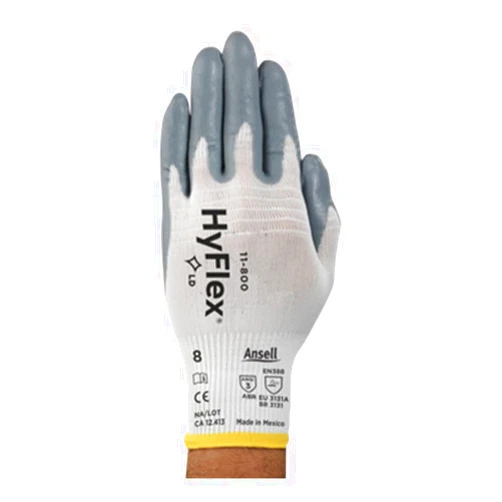 Ansell Healthcare 103346 Series 11-800 Nitrile HyFlex Light Duty Foam Glove, 15 Gauge, Size 11, Gray (Pack of 144)
