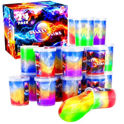 MiVRIU Galaxy Slime 24 Pack, Slime Party Favors, Unicorn Color Slime Pack for Kids Goodie Bag Stuffers- Pretty Soft, Stretchy & Non Sticky Slime Kit for Girls Boys Ages 5 6 7 8 12…