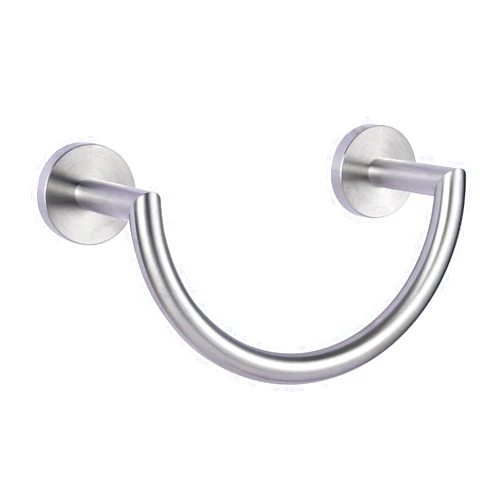 HouseAid Stainless Steel Towel Ring for Bathroom, Hand Towel Holder, Modern Semi-Circular Hand Towel Rack, Wall Mounted, Brushed Nickel