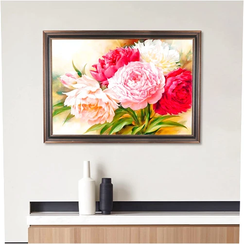 Generic Flower Diamond Painting Kits for Adults: Diamond Painting Floral for Beginner DIY Peony Diamond Art Kits for Adults Gem Painting