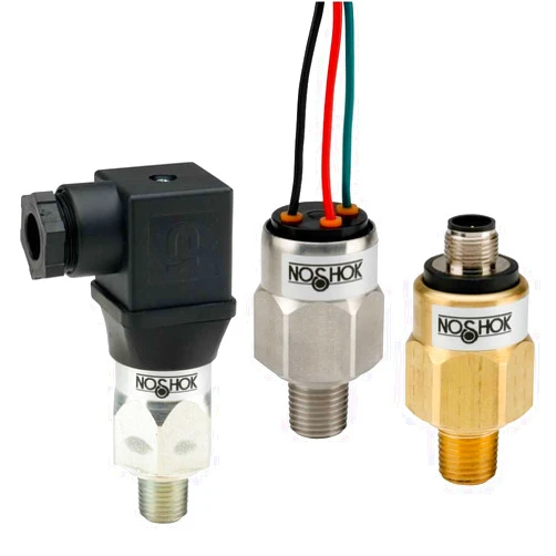 NOSHOK Mechanical Pressure Switch 200H Series Snap Action Switch, Buna-N Diaphragm, 1 SPDT, NO/NC, 7/16-20 SAE Male, M12 x 1 ((3-Pin))
