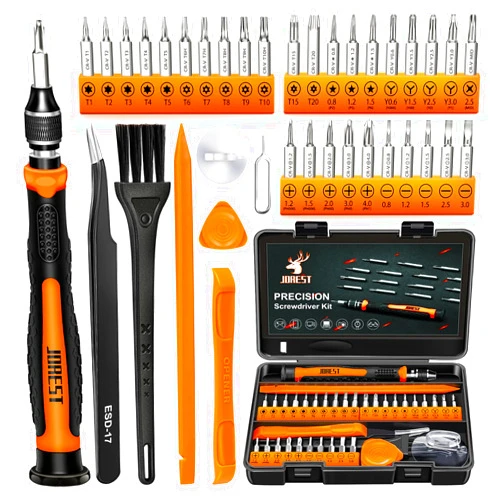 JOREST 38Pcs Small Precision Screwdriver Set with Torx T5, T6, Y00, Mini Repair Tool Kit for Macbook, Computer, Laptop, iPhone, PS4 PS5, Xbox, Switch, Eyeglasses, Watch, Ring Doorbell, Electronic, etc