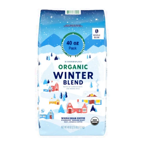 Generic Starbuk's Organic Winter Blend Whole Bean Coffee, Medium Roast, 2.5 lbs