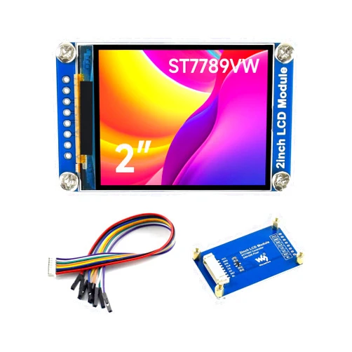 waveshare 2inch LCD Display Module, Compatible with Raspberry Pi/Pi zero/Arduino/Esp32, with ST7789 Driver, 262K Color, IPS Screen, 240×320 Resolution, SPI Interface