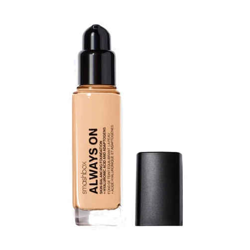 Smashbox Always On Foundation with Hyaluronic Acid, Medium-To-Full Coverage, Evens Skin Tone with a Natural Finish, 1.01 fl. oz.