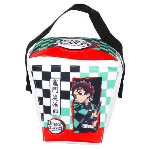 JUST FUNKY Demon Slayer Tanjiro Kamado Insulated Take Out Lunch Box Bag Tote For Men Women