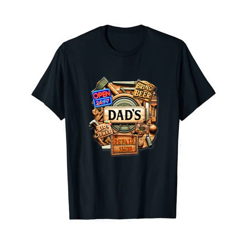 BizzyflyUSA Dad's Repair Shop Funny Father's Day DIY Work shop T-Shirt