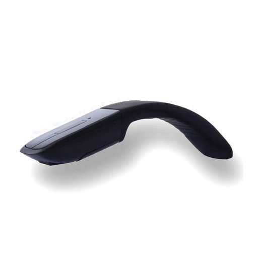 WUDEKEJI Bluetooth Arc Touch Mouse Slim and Portable Mini Wireless Computer Mouse Folding Ergonomic Optical Mice for Notebook Laptop Tablet (Bluetooth-Black)