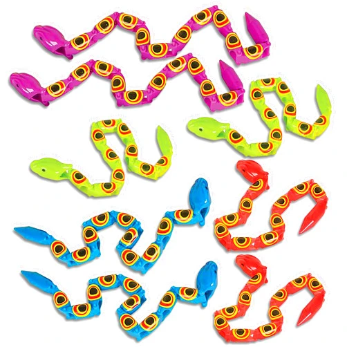 ArtCreativity 15 Inches Wacky Wiggly Jointed Snake - Set of 12, Long Plastic Snakes Toys - Great Party Favor - Fidget Toy for Kids, Gift Idea for Boys and Girls, Carnival Prize - Sensory Toy